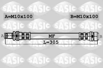 тормозные шланги SASIC для PEUGEOT 4007 (GP_) 2.2 HDi
