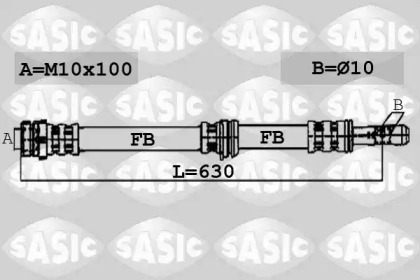 тормозные шланги SASIC для PEUGEOT 4007 (GP_) 2.2 HDi