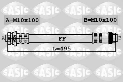 тормозные шланги SASIC для NISSAN INTERSTAR Фургон (X70) dCi 120