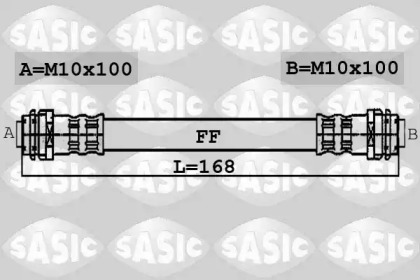 тормозные шланги SASIC для VW POLO (6R, 6C) 1.4 TSI