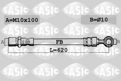 тормозные шланги SASIC для NISSAN MICRA C+C III (K12) 1.6 160 SR