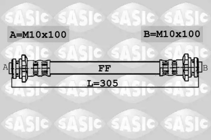 тормозные шланги SASIC для NISSAN MICRA C+C III (K12) 1.6 160 SR