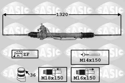 Рулевое управления SASIC для VW GOLF II (19E, 1G1) 1.8 GTI 16V