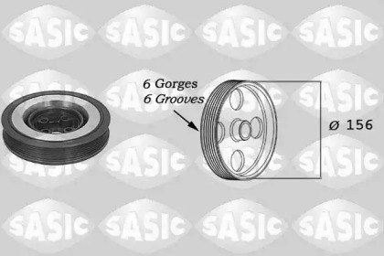 Ременный шкив SASIC для VW CADDY II Variant (9K9B) 1.9 TDI