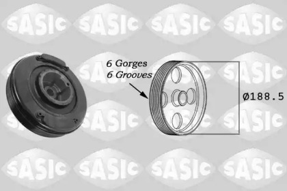 Ременный шкив SASIC для VW TRANSPORTER IV c бортовой платформой/ходовая часть (70XD) 2.4 D