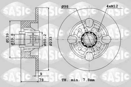 Дисковой тормозной механизм SASIC для ALFA ROMEO ALFASUD (901_) 1.2 ti