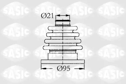 Привод колеса SASIC для VW CADDY II Variant (9K9B) 1.9 D