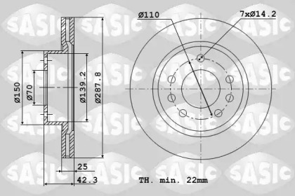 Дисковой тормозной механизм SASIC для SAAB 900 II Кабриолет 2.5 -24 V6