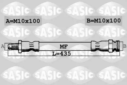 тормозные шланги SASIC для PEUGEOT 205 I (741A/C) 1.7 Diesel