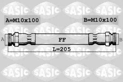 тормозные шланги SASIC для PEUGEOT 305 II Break (581E) 1.9 Diesel