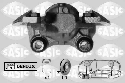Суппорт диского колесного тормозного механизма SASIC для PEUGEOT 205 I (741A/C) 1.7 Diesel