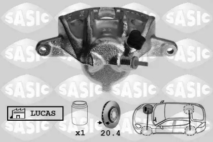 Суппорт диского колесного тормозного механизма SASIC для PEUGEOT 306 Кабриолет (7D, N3, N5) 1.8 16V