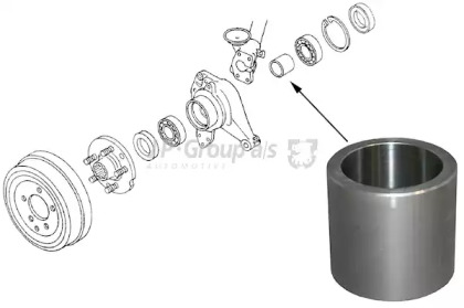 Подшипник ступицы колеса JP GROUP для VW TRANSPORTER III c бортовой платформой/ходовая часть 1.6 D