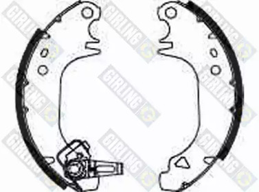 Тормозная колодка / накладка GIRLING для PEUGEOT 205 I (741A/C) 1.7 Diesel