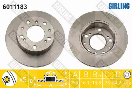 Дисковой тормозной механизм GIRLING для PEUGEOT J5 автобус (290P) 2.5 TD