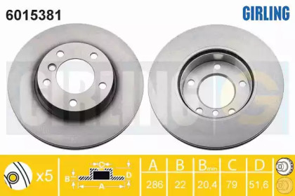 Тормозной диск GIRLING для BMW 3 Compact (E36) 318 ti