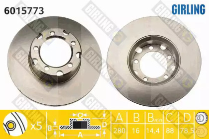 Тормозной диск GIRLING для MERCEDES-BENZ T1 автобус (602) 310 D 2.9