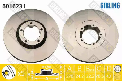 Дисковой тормозной механизм GIRLING для FORD TRANSIT Фургон (E_ _) 2.0 i (EAL, EAS)