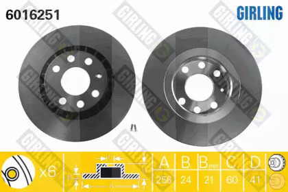 Тормозной диск GIRLING для CHEVROLET LANOS седан 1.6 16V