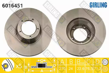 Дисковой тормозной механизм GIRLING для FORD TRANSIT Фургон (V_ _) 2.4 D (VVS)