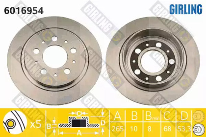 Дисковой тормозной механизм GIRLING для VOLVO 940 II (944) 2.3 Turbo