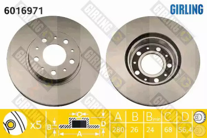 Дисковой тормозной механизм GIRLING для VOLVO 940 II (944) 2.3 Turbo