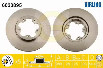 Дисковой тормозной механизм GIRLING для FORD TRANSIT TOURNEO 2.2 TDCi