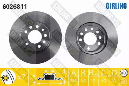 Дисковой тормозной механизм GIRLING для SAAB 900 II Кабриолет 2.5 -24 V6