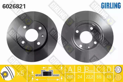 Дисковой тормозной механизм GIRLING для FORD ESCORT VII Turnier (GAL, ANL) 1.8 16V