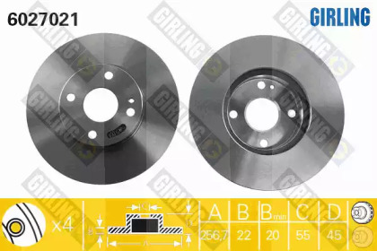 Тормозной диск GIRLING для MAZDA 323 C V (BA) 1.8 16V