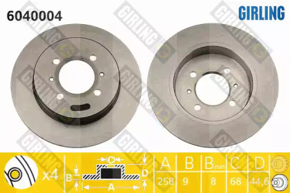 Тормозной диск GIRLING для NISSAN SUNNY III Liftback (N14) 2.0 i 16V