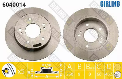Дисковой тормозной механизм GIRLING для NISSAN 200 SX (S14) 2.0 i 16V