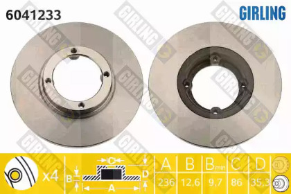 Дисковой тормозной механизм GIRLING для CHEVROLET MATIZ (M200, M250) 1.0