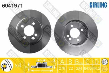 Дисковой тормозной механизм GIRLING для MINI MINI Кабриолет (R52) Cooper