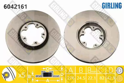 Тормозной диск GIRLING для FORD TRANSIT c бортовой платформой/ходовая часть (FM_ _, FN_ _) 2.0 DI (F_E_, F_F_)