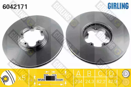 Тормозной диск GIRLING для FORD TRANSIT c бортовой платформой/ходовая часть (FM_ _, FN_ _) 2.4 DI (F_A_, F_B_, F_C_, F_D_)