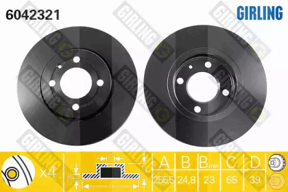 Тормозной диск GIRLING для VW POLO (6N2) 1.4 TDI