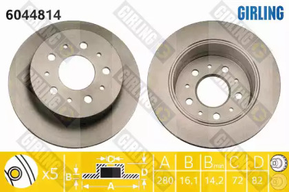 Дисковой тормозной механизм GIRLING для PEUGEOT BOXER автобус (244, Z_) 2.2 HDi