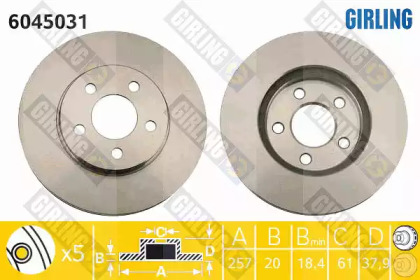 Дисковой тормозной механизм GIRLING для DODGE NEON 2.0 16V