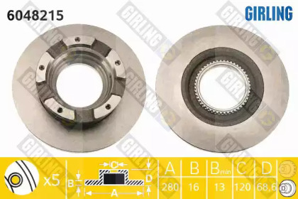 Дисковой тормозной механизм GIRLING для FORD TRANSIT TOURNEO 2.2 TDCi