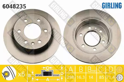 Тормозной диск GIRLING для VW CRAFTER 30-50 c бортовой платформой/ходовая часть (2F_) 2.0 TDI