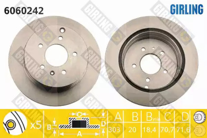 Дисковой тормозной механизм GIRLING для CHEVROLET EQUINOX 3.4