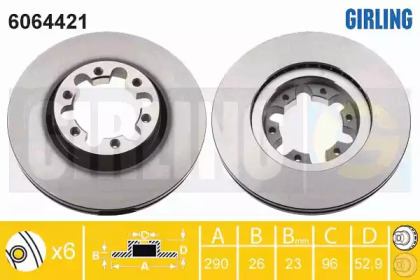 Дисковой тормозной механизм GIRLING для NISSAN CABSTAR E (TL_, VL_) 125.35, 125.45 (TL0, VL0)