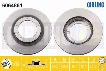 Тормозной диск GIRLING для PORSCHE 911 3.0 SC Carrera
