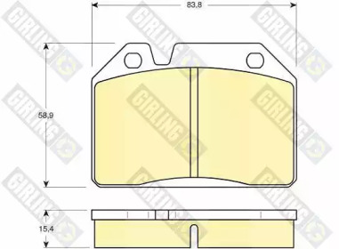 Дисковой тормозной механизм GIRLING для PEUGEOT 204 Break 1.3 D