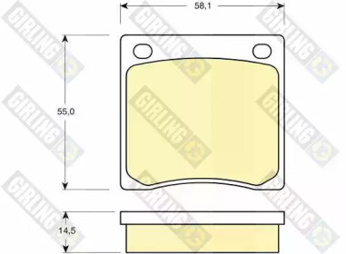 Дисковой тормозной механизм GIRLING для NISSAN CHERRY (E10) I 1.0