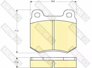 Дисковой тормозной механизм GIRLING для FORD CONSUL (GGFL) 3000