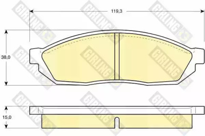 Тормозные колодки GIRLING для HONDA CIVIC II Хэтчбек (SS, SL) 1300 L (SS)