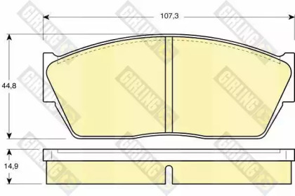 Тормозные колодки GIRLING для HONDA CRX I (AF, AS) 1.5 i (AF)