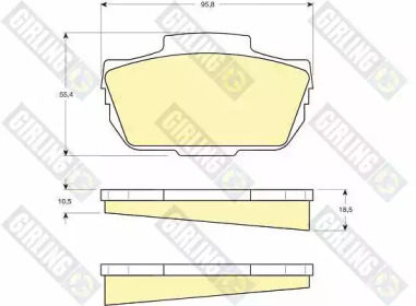 Дисковой тормозной механизм GIRLING для SAAB 96 1.5 V4